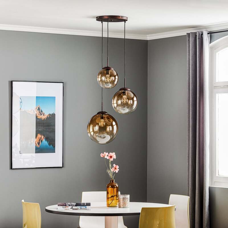 Globo Glas-Hängeleuchte Varus Hängeleuchte Lampe Leuchte amber SIEHE TEXT/FOTO - 9007371371846
