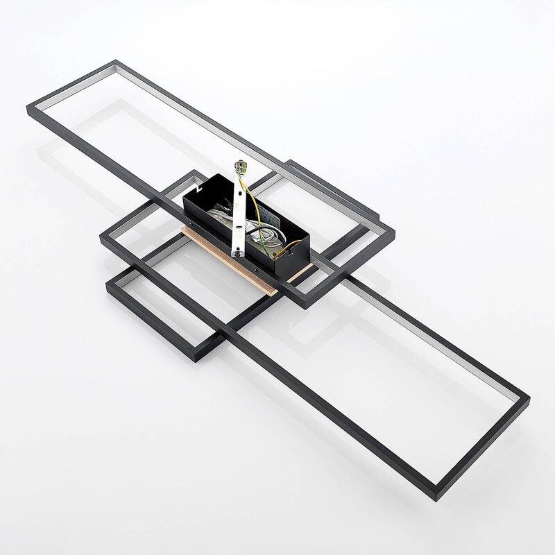Deckenleuchte Lampe Lindby LED schwarz matt dimmbar Aluminium Silikon warmw990 - 4251096574821