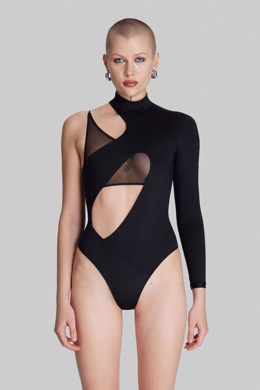 IAMNOTBASIC Spirea Bodysuit Einteiler Body Schwarz Größe XS Damenmode Fashion - 8682521049632