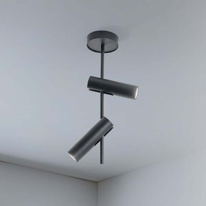 B-Ware Deckenspot Leda 2 anthrazit LED Deckenlampe dimmbar Stahl Höhe 55cm 2-flammig