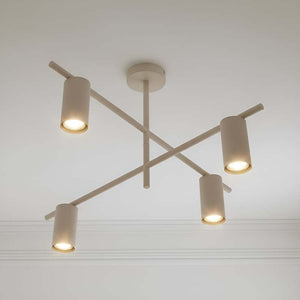 B-Ware Lindby Deckenleuchte Lampe Marilou beige 4-flammig Deckenbeleuchtung