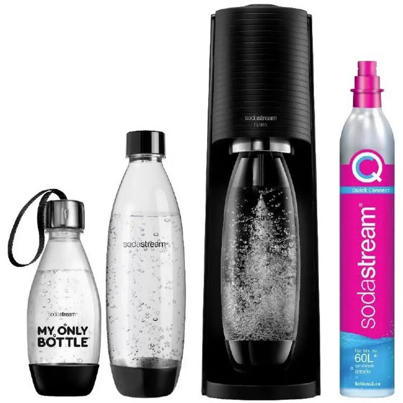 Sodastream Wassersprudler Sprudler Terra Vorteilspack schwarz 428mm Höhe 500ml - 7290113767898