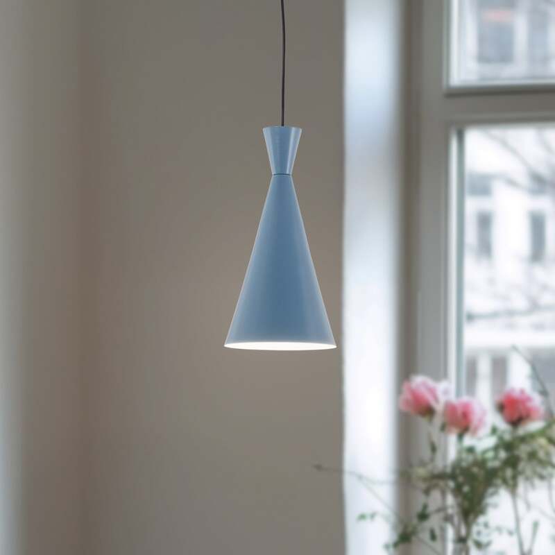 Hängeleuchte Tom Pendelleuchte Metall hellblau Leuchte Lampe E27 LED Tisch Theke - 8684283486274