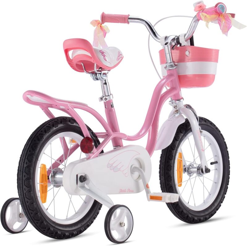 RoyalBaby Kinderfahrrad Kinderrad Fahrrad Rosa Stützräder Mädchen 14 Zoll Korb - 6970962669338