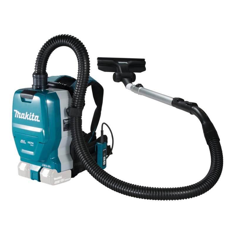 Makita Akku-Rucksackstaubsauger DVC261ZX15 2x18V Sauger HEPA Filter blau - 0088381870016