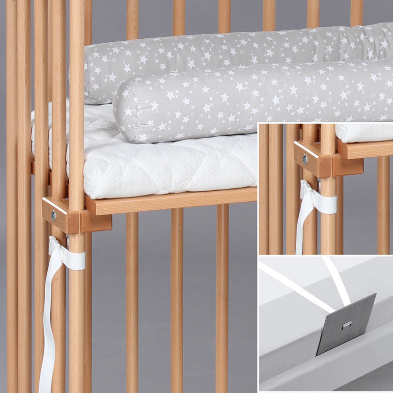 Babybay Beistellbett Boxspring XXL natur antibakteriell stufenlos verstellbar - 4262356530341