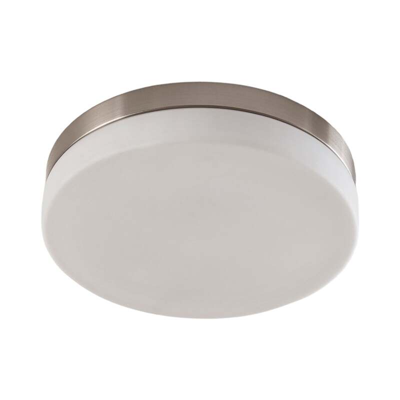 Lindby Deckenlampe Amilia LED Lampe dimmbar Glas nickel IP44 Ø30cm weiß Leuchte - 4251096539608