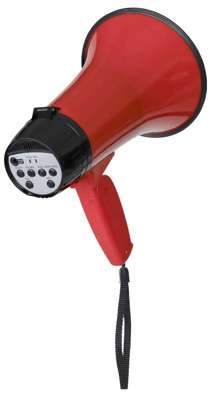 Denver MGP-107R Megaphon mit Haltegurt Megafon Lautsprecher 11 STÜCK - 5706751075216