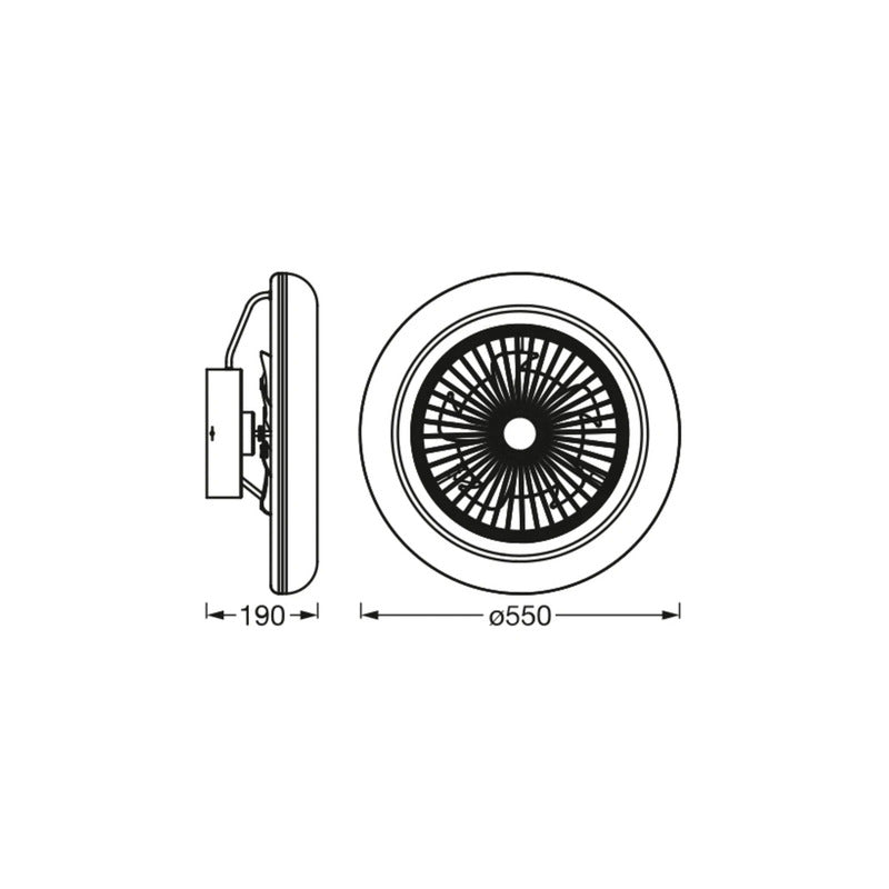 OSRAM SMART+ WiFi LED Ceiling Fan ROUND White Quiet 55cm - 4099854472824