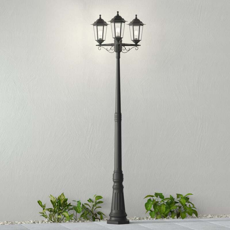Lindby Außenleuchte Gartenleuchte Kandelaber Nane LED nostalgisch schwarz 217cm - 4251096561371