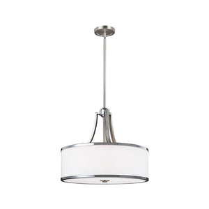 B-Ware FEISS Hängeleuchte Pendelleuchte Prospect Park nickel chrom Stahl Glas E27 LED