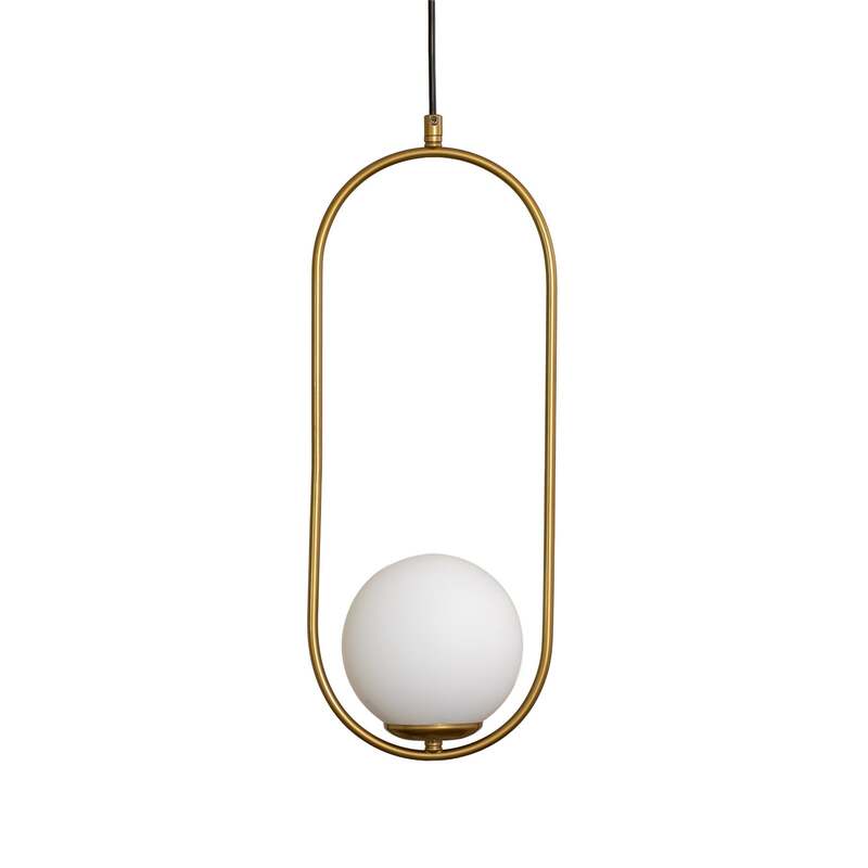 Hängeleuchte Mudoni gold/weiß E27 dimmbar Designer Lampe Pendelleuchte 53cm - 8684283471829