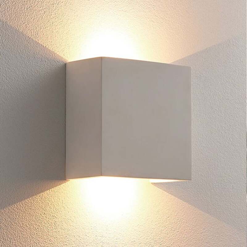 Lindby Wandleuchte Wandlampe Anneke LED Leuchte Gips weiß 13cm up/down 440lm - 4251096535686