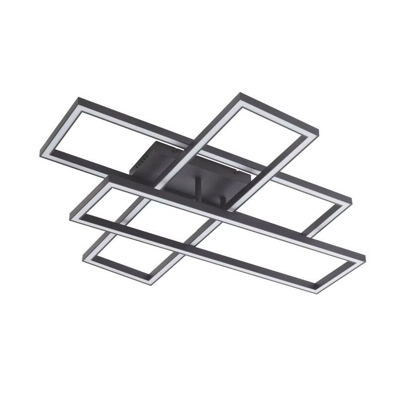 Lucande Deckenlampe Tjado LED Lampe Leuchte dimmbar schwarz 94cm lang Metall - 4251911766134