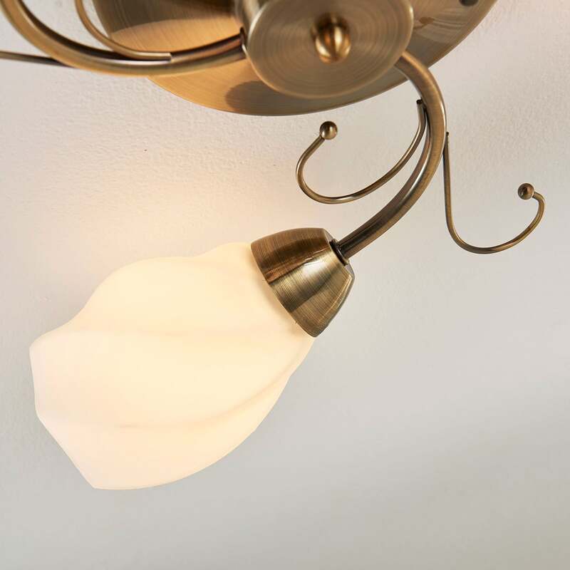 Lindby Deckenlampe Amedea LED Lampe Leuchte dimmbar altmessing Ø55cm 3-flammig - 4251096516999