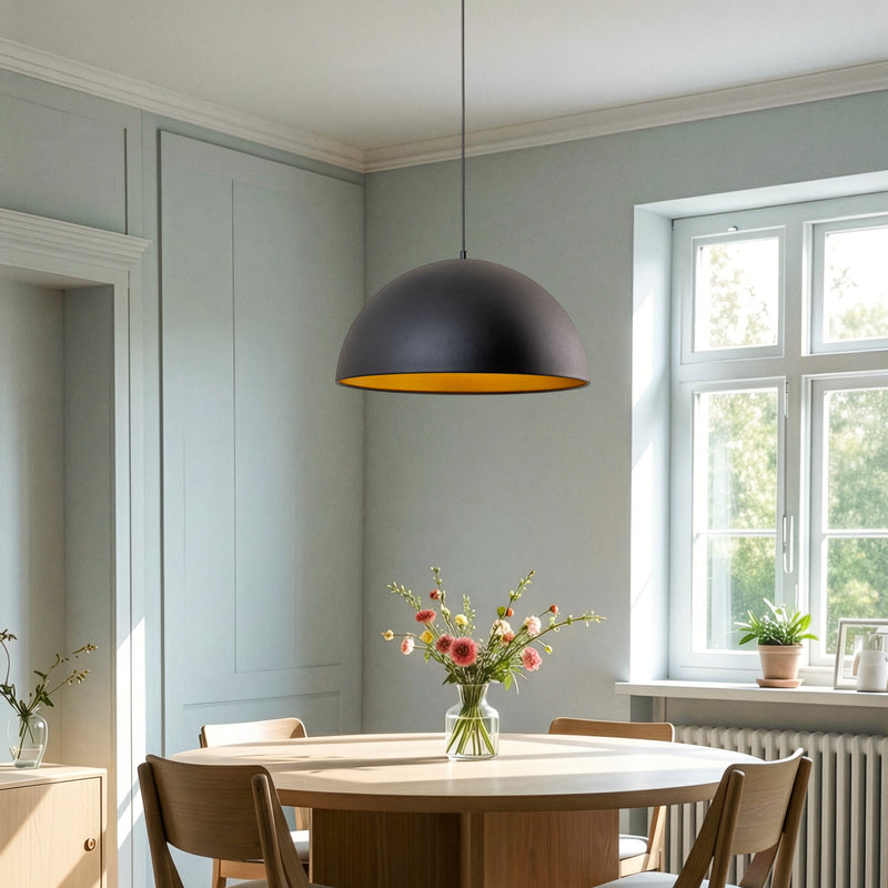 ROYALTECH Hängeleuchte Lipeo Pendelleuchte Lampe dimmbar schwarz gold Ø50cm - 8682835454627