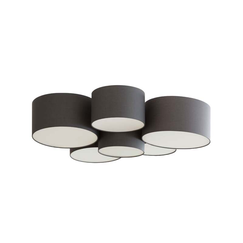 Lindby Deckenleuchte Maureka LED Lampe dimmbar anthrazit 6-flammig 94cm Leuchte - 4251911758009