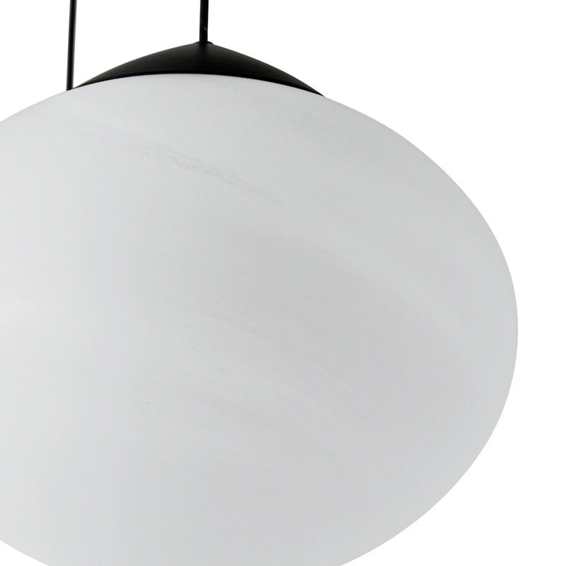 Lucande Pendelleuchte Hängelampe LED Lampe Tivar schwarz weiß Glas 6-flammig - 4255830902727