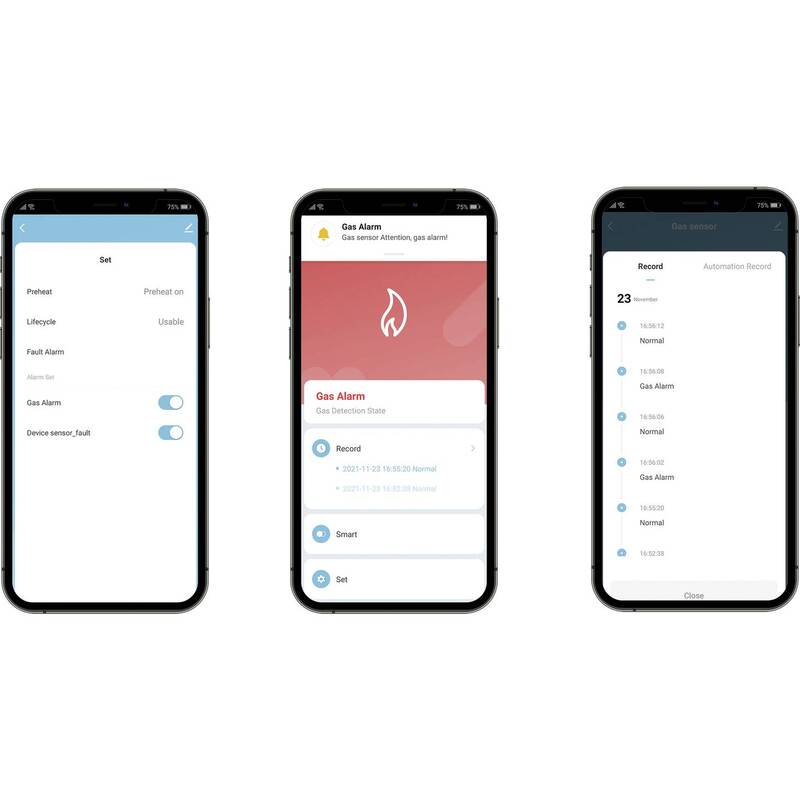 Sygonix Gasmelder Gaswarnmelder Warnmelder Melder Methanmelder mit App-Steuer192 - 4064161200873