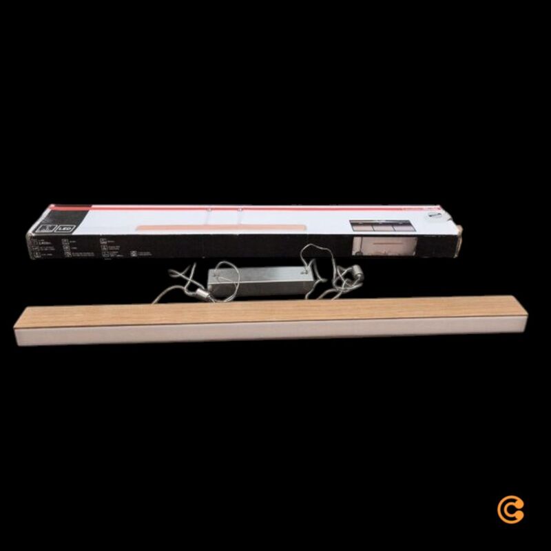 Leuchten Direkt LED-Pendelleuchte Amanda Hängelampe Lampe LED Holzoptik dimmbar - 4043689971199