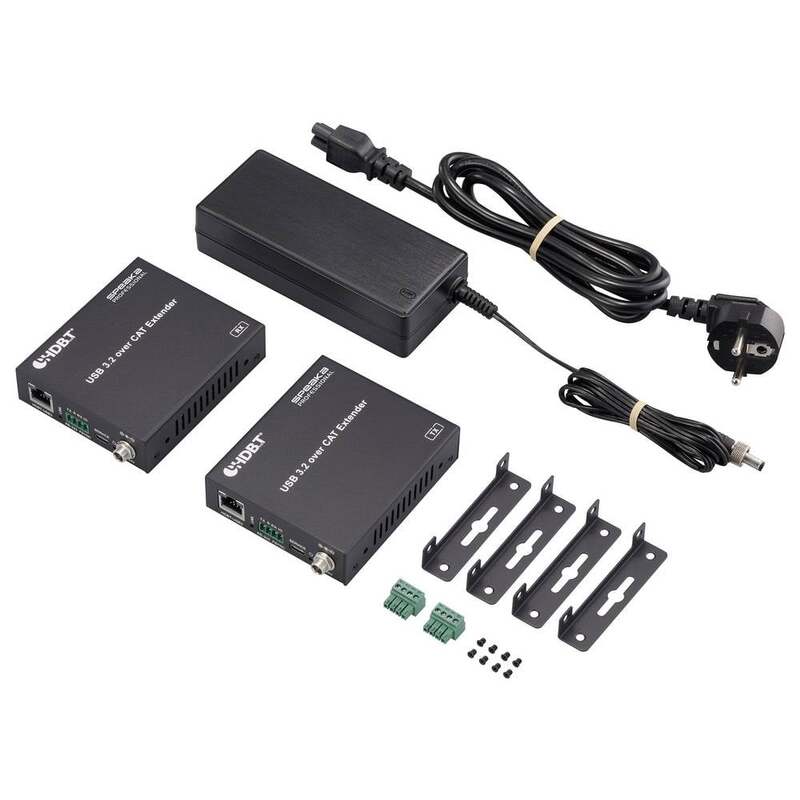 SPEAKA PROFESSIONAL KVM Extender Verlängerung USB Extender Hub USB C Schwarz - 4064161408026