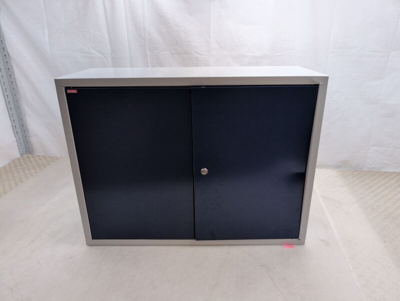 Stier Wandschrank Aufbewahrung Werkzeugschrank abschließbar blau grau 60x80cm - 4251709645900
