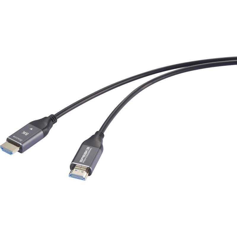 SpeaKa Professional HDMI Kabel 20m HDMI-A Stecker 8K UHD Schwarz AOC 2.1 - 4064161335001