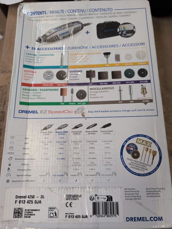 Dremel Multifunktionswerkzeug 4250 mit 35 Zubehörteilen und variabler Drehzahl - 8710364082575