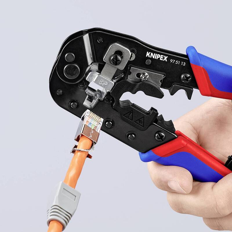 Knipex Crimpzange für RJ45-Westernstecker 97 51 13 Zange Crimpwerkzeug - 4003773087908