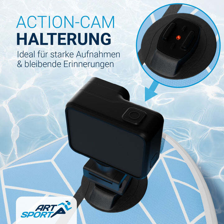 Stand Up Paddling Board Deep Ocean Blau mit Kajaksitz Action-Cam-Halterung - 4262437187358