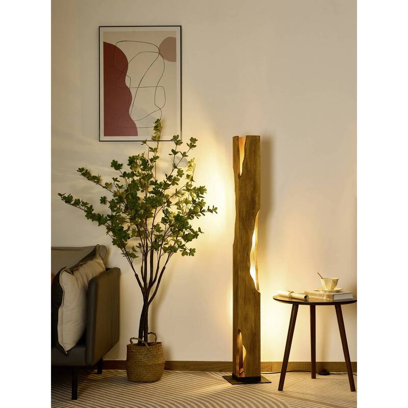 Eco-Light Stehleuchte Venus braun Höhe 141 cm Holz 4-flammig SIEHE TEXT/FOTO - 4250294322210
