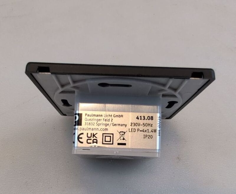 Paulmann LED-Wandeinbauleuchte Einbaustrahler 4er Set schwarz matt 2700K 100° - 4000870413081