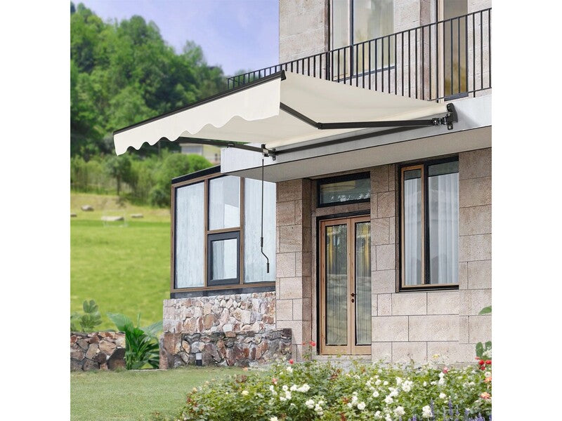 Gelenkarmmarkise 400x300cm Beige UV-beständig Wasserabweisend Kurbelantrieb - 4262437183497