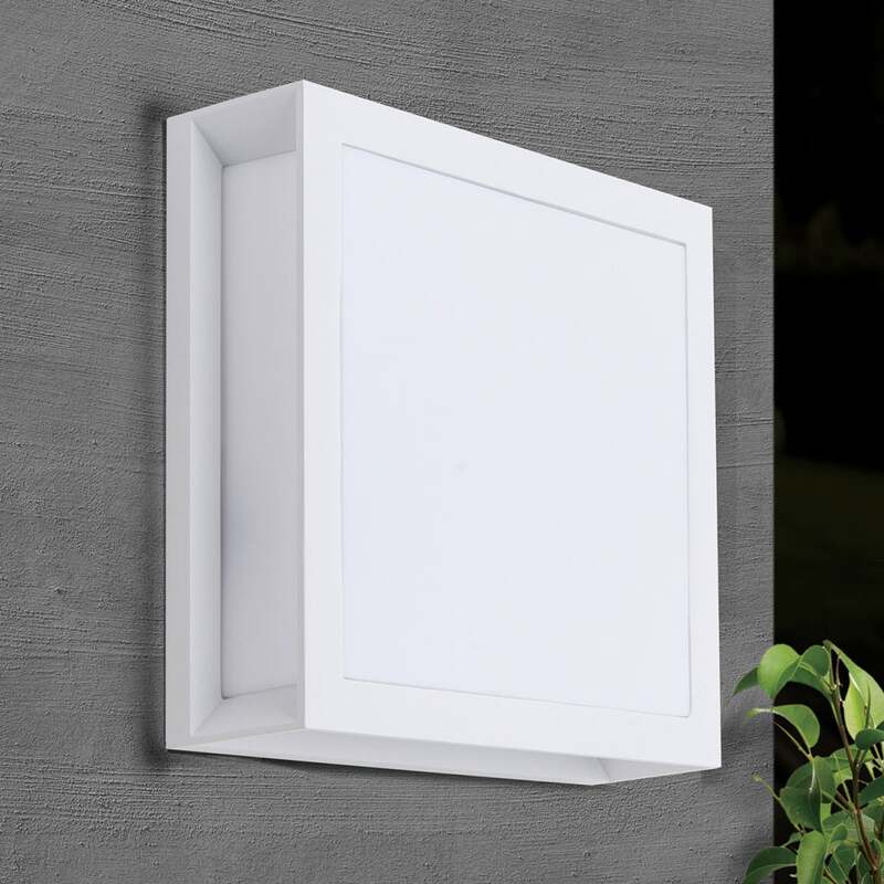 Außenwandleuchte Henry LED Gartenleuchte Wandleuchte Lampe weiß IP44 26x26cm - 9003090253814