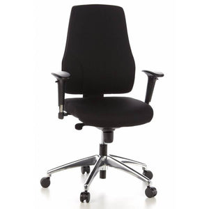 B-Ware hjh OFFICE PRO-TEC 200 Bürostuhl Drehstuhl Büro-Stuhl Stoff schwarz Aluminium
