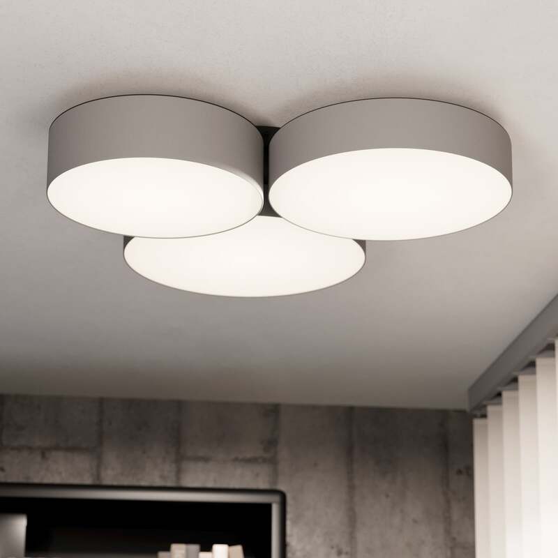 EGLO connect Deckenleuchte Barbano-Z LED dimmbar grau 60,5x56,5cm Smart Home - 9008606274208
