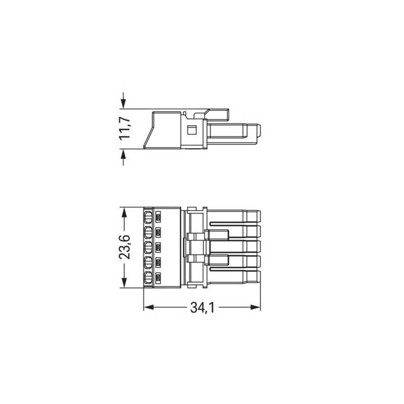 WAGO GmbH & Co. KG Buchse Anschlussklemme 5-polig 890-110 50 Stück - 4055143548588