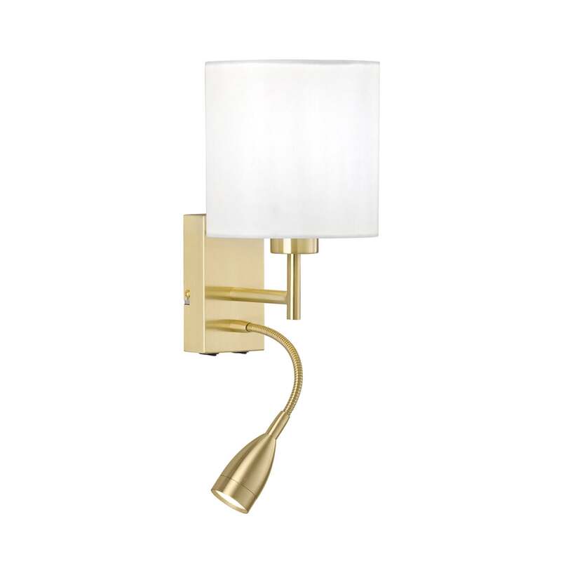 FISCHER & HONSEL Wandlampe Dreamer LED Wandleuchte Leuchte messing weiß 28cm - 4003694303125