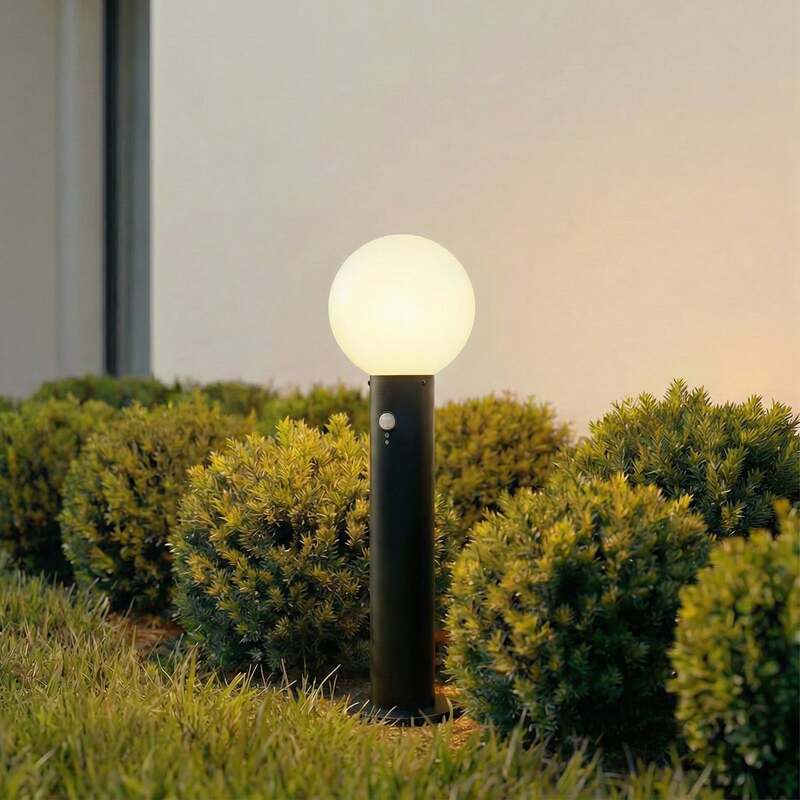 Lindby Sockelleuchte Dangan LED Gartenleuchte Außenlampe mit Sensor schwarz 60cm - 4251911798913