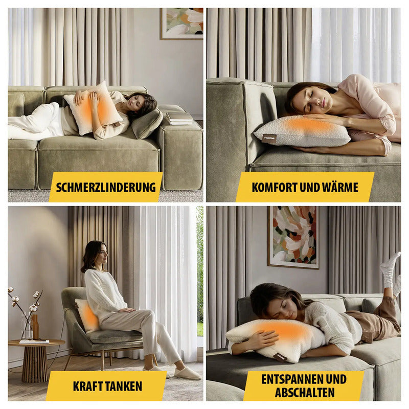 Tristar Wärmekissen Heizkissen Kissen 3 Stufen 10W kabellos beige 45x45cm - 8711658520490