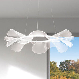 B-Ware Fabas Luce Pendelleuchte Hängelampe LED weiß rund Esszimmer Wohnraum 72 cm