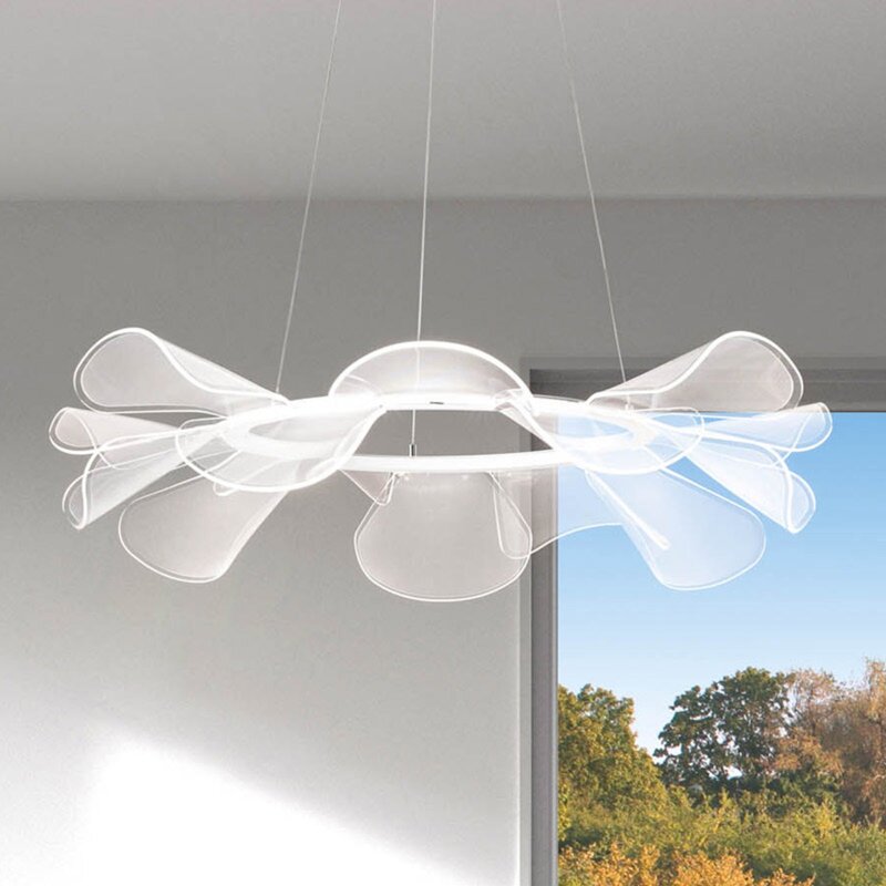 Fabas Luce Pendelleuchte Hängelampe LED weiß rund Esszimmer Wohnraum 72 cm - 8019282518082