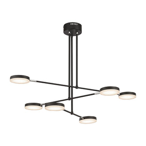 B-Ware Maytoni Hängelampe Hängeleuchte Fad LED Pendelleuchte 6-fl schwarz weiß 89x55cm
