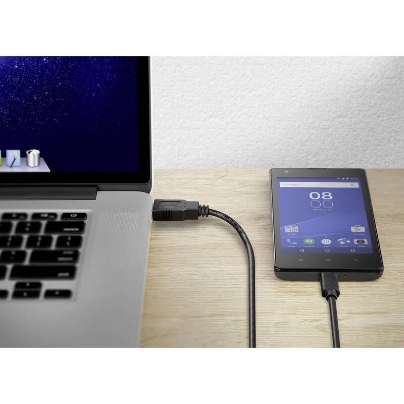 Renkforce USB-Kabel USB 3.2 Gen1 USB-A auf USB-C Stecker 0,30m schwarz 10GBit/s - 4053199516438