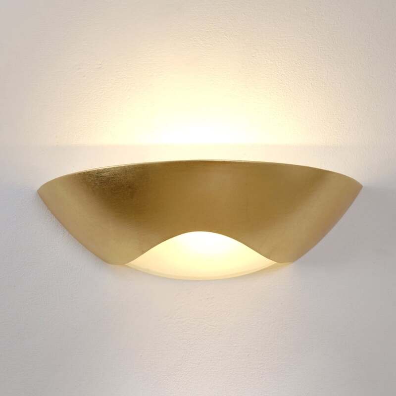 Holländer Wandleuchte Wandlampe Matteo Curve LED Lampe Leuchte Gold Wandstrahler - 4250151324692