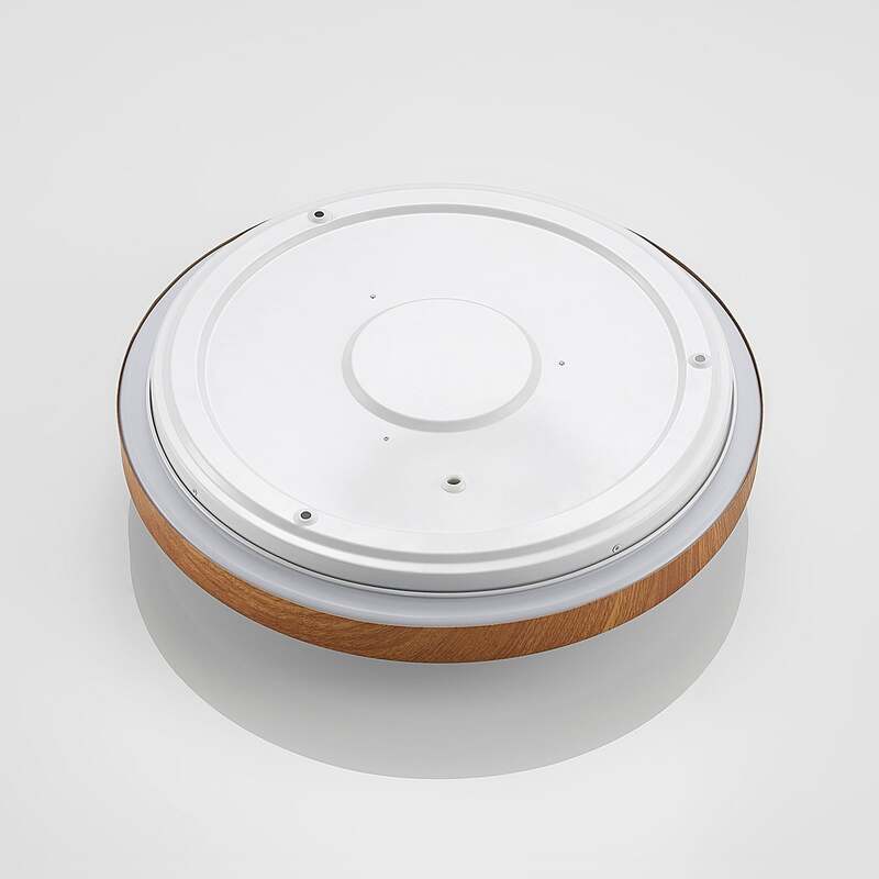 Lindby Deckenleuchte Mynte LED Lampe Leuchte warmweiß Holzoptik Ø42cm 3000K - 4251911700404
