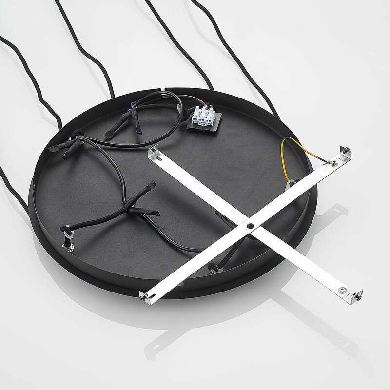 Lindby Hängeleuchte Sanad LED Pendelleuchte Lampe dimmbar schwarz 5-flg Ø40cm - 4251911703108