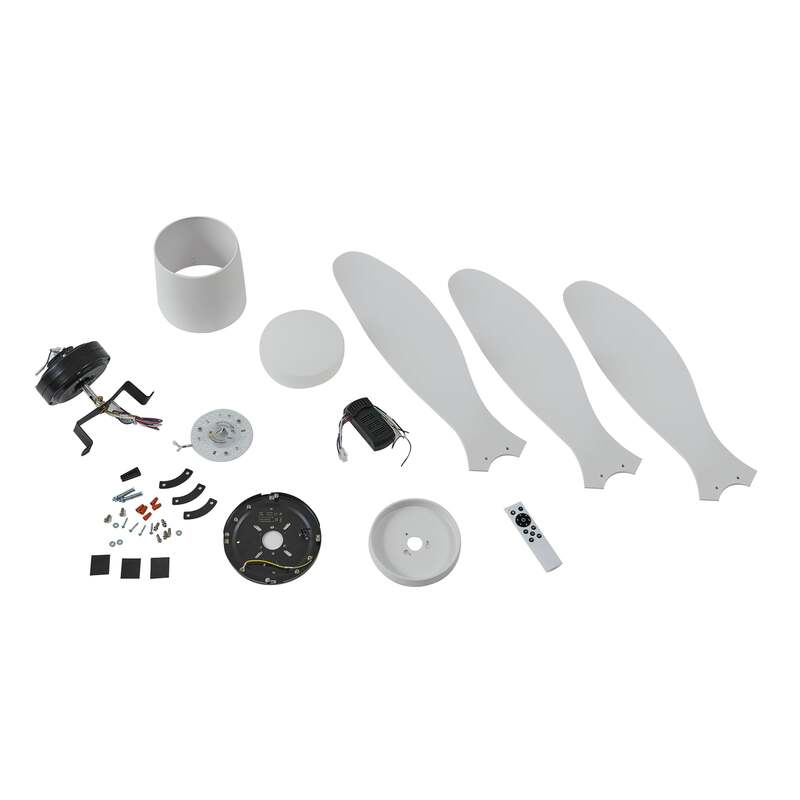 Lucande Deckenventilator Ventilator LED weiß Kayu leise DC Raumlüfter 132 cm - 4251911779929