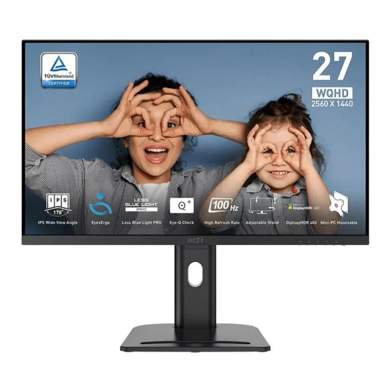 MSI Monitor Bildschirm 27 Zoll IPS WQHD Schwarz Lautsprecher HDMI DisplayPort - 4711377170062