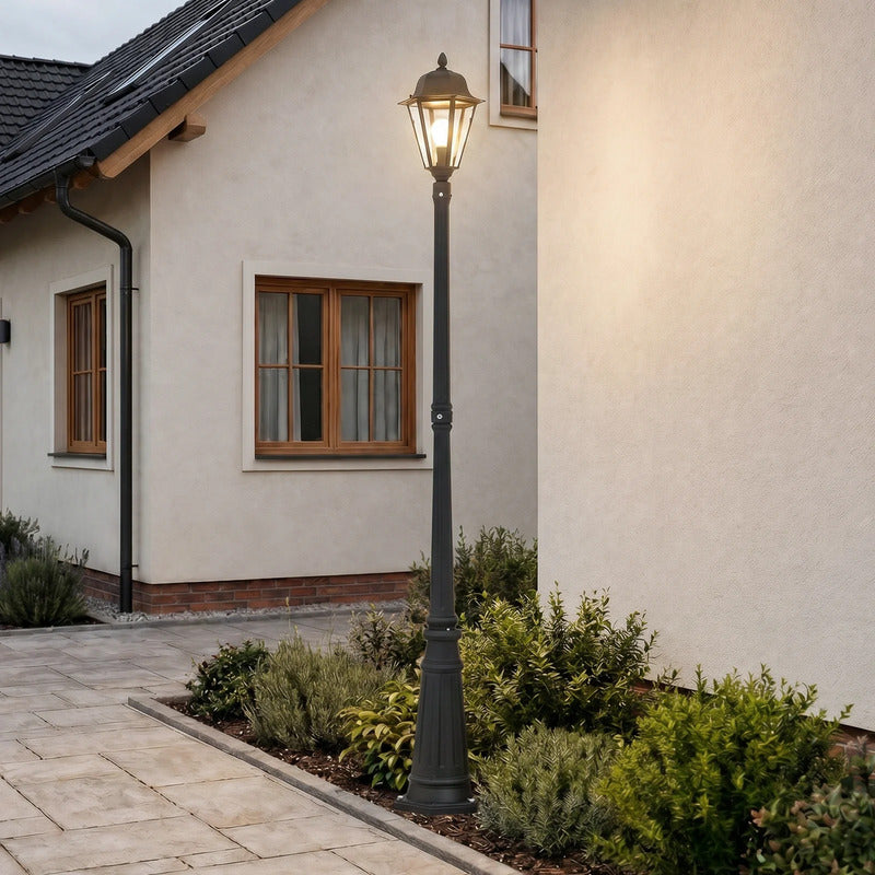 Lindby Außenleuchte Gartenleuchte Edana LED Pollerleuchte anthrazit 211cm IP44 - 4251096500387